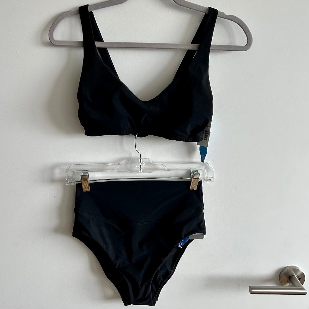 Skinny Dippers Black Bikini Set- Good Vibes Top and Dream Bottom Size Small NWT - Picture 3 of 13